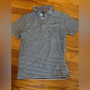J Crew Boys polo-style navy and white cotton shirt size 10-11